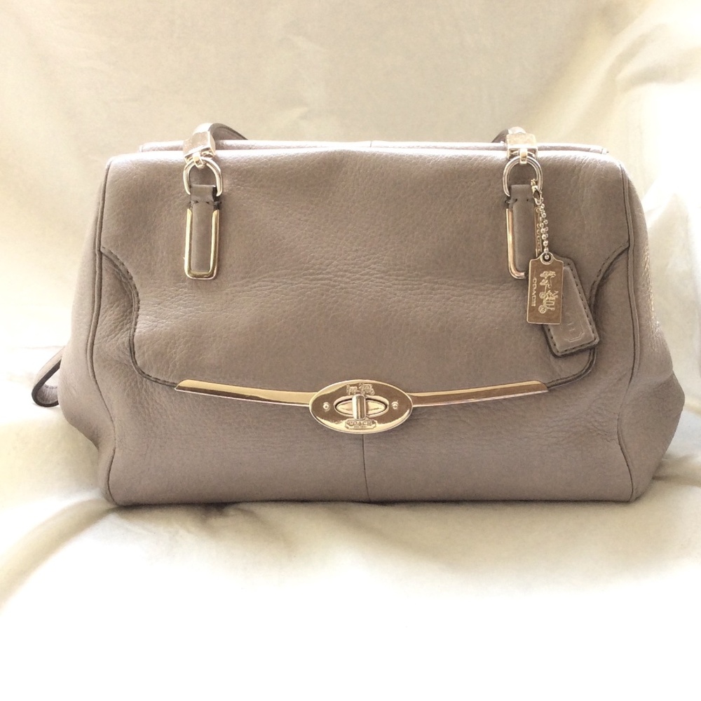 Coach Shoulder Satchel Taupe Bag